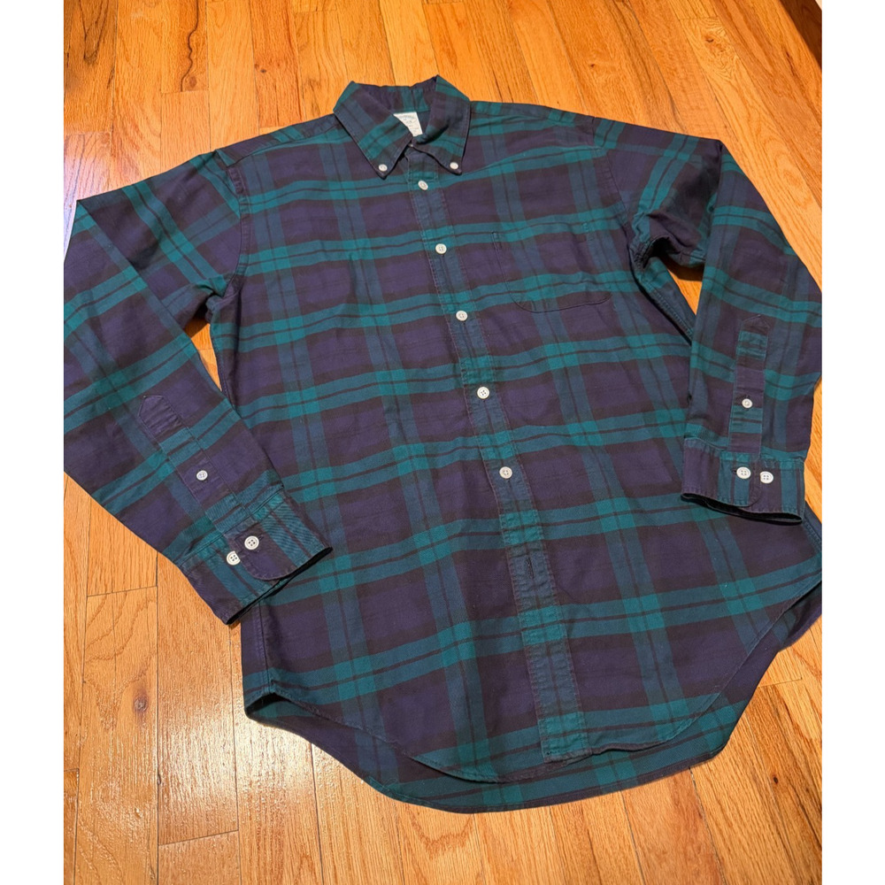 Brooks Brothers Makers OCBD Shirt Men’s USA Medium 15.5 33 Regent Blackwatch